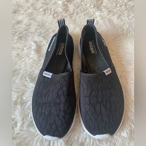 Adidas Black Lace Slip On Shoes size 9
